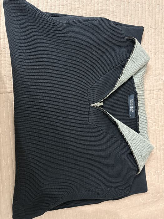 Плотно вязанный полузамок новый темно-синий