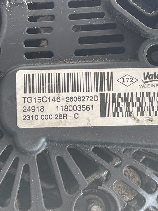 Alternator Dacia Duster 2010 - > 1.5Dci 231000026R / 118003561