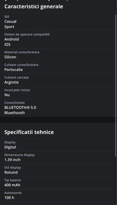 Ceas, SmartWatch K52, iOS/Android, 1,39“