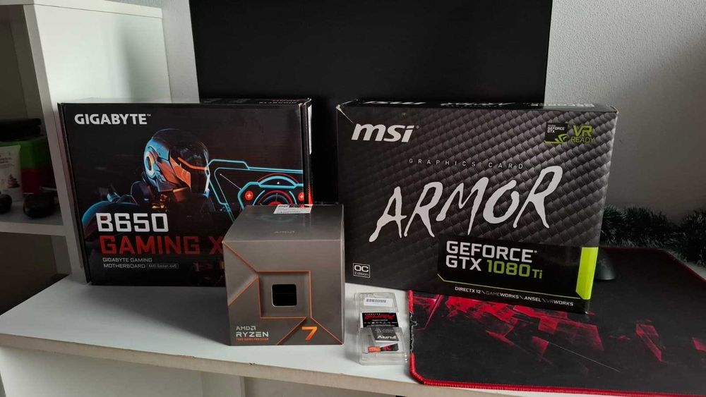 PC Gaming Ryzen 7 7700, Gtx 1080ti cu 16gb ram DDR5