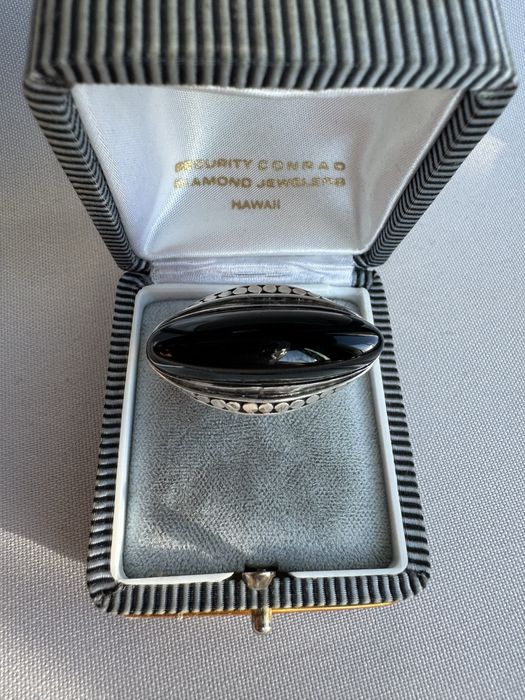 Inel din argint si onix