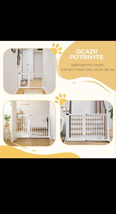 Gard cu poarta pentru animale de companie