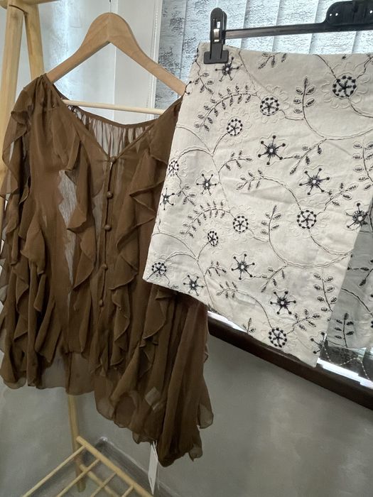 Кафява дамска риза