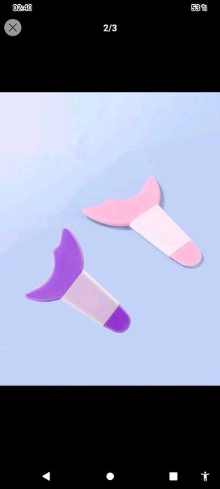 Șablon pentru eyeliner/rimel/eyeshadow din plastic silicon roz