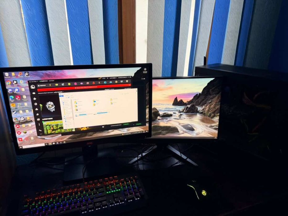 Геймърски компютър + ПОДАРЪК монитор и геймърска клавиатура