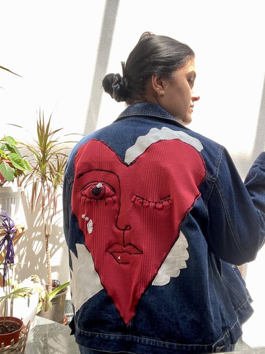 Ръчно изработено дънково яке