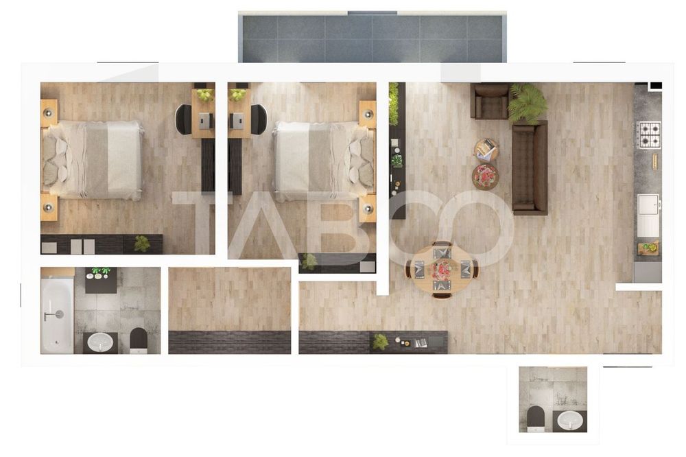 Apartament 73mpu 3 camere 2 bai Comision 0 Zona Doamna Stanca Sibiu
