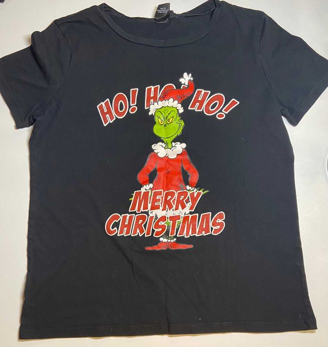 tricou cu The Grinch, negru