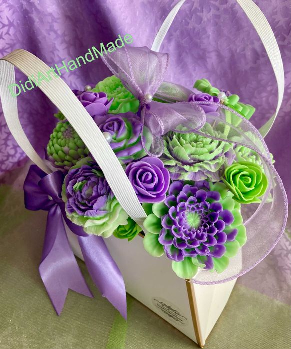 Букет от сапунени цветя