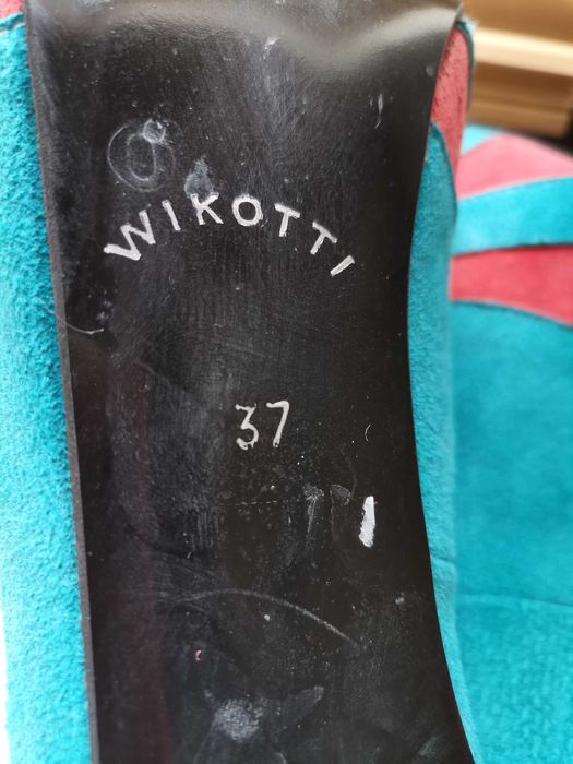 Pantofi cu toc inalt, Corai&Turcoaz, marimea 37