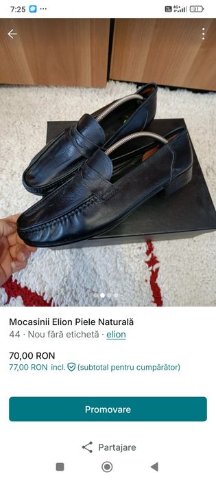 Mocasini Piele Naturală Elion