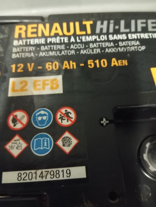 Baterie auto Renault 60 amperi EFB start stop