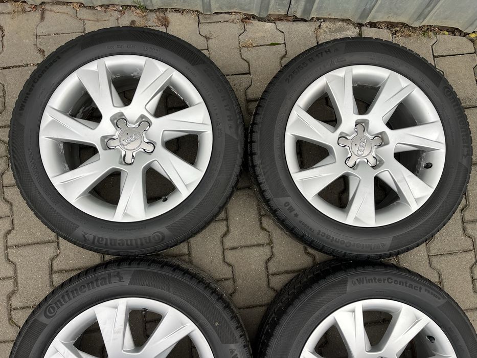 Jante aliaj 5x112mm anvelope iarna 225/55 R17 Audi A4 B8, B9, A5 A6 A7