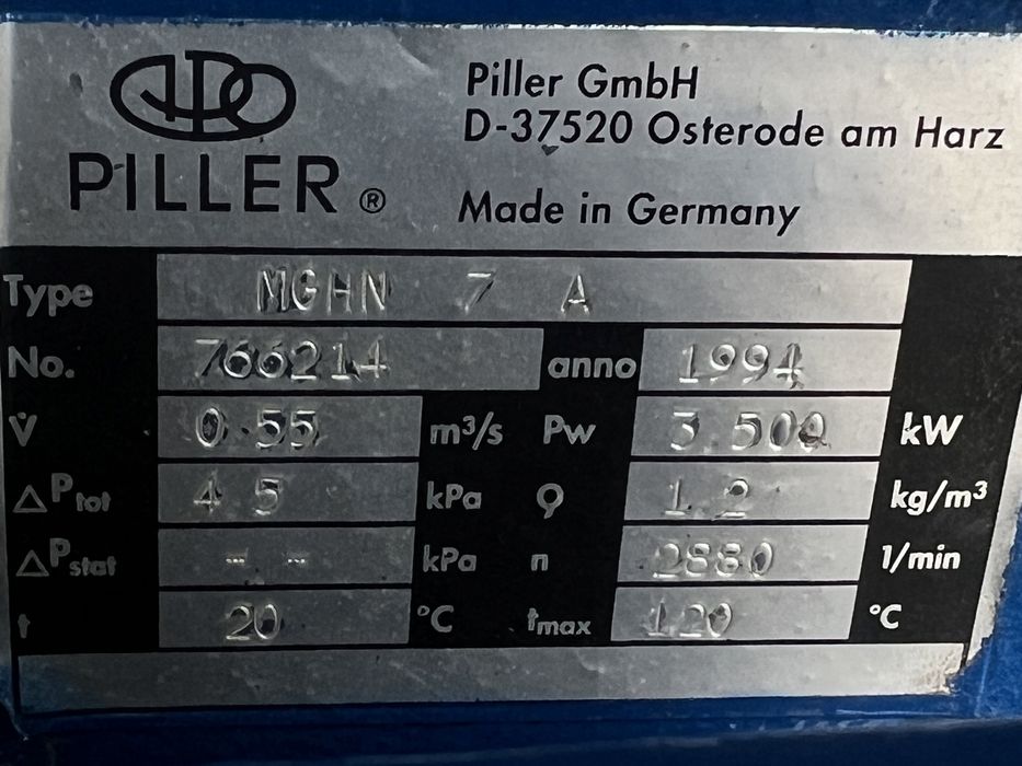 Напорен вентилатор 5.5 кВ/вентилатор за високо налягане
