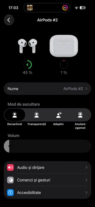 Air Pods 4 originale, cu noise cancelling si incarcare magsafe