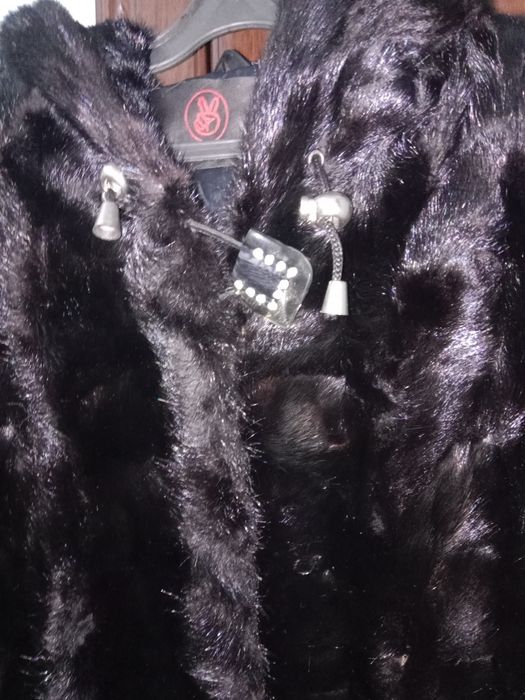 Норковая шуба с капюшоном