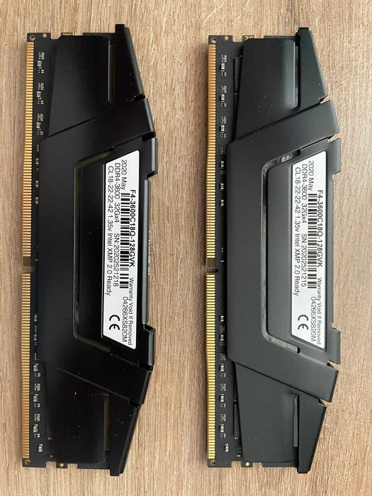 Memorie RAM 64GB (2x32GB) DDR4 G.Skill Ripjaws V, 3600MHz, CL18, 1.35V