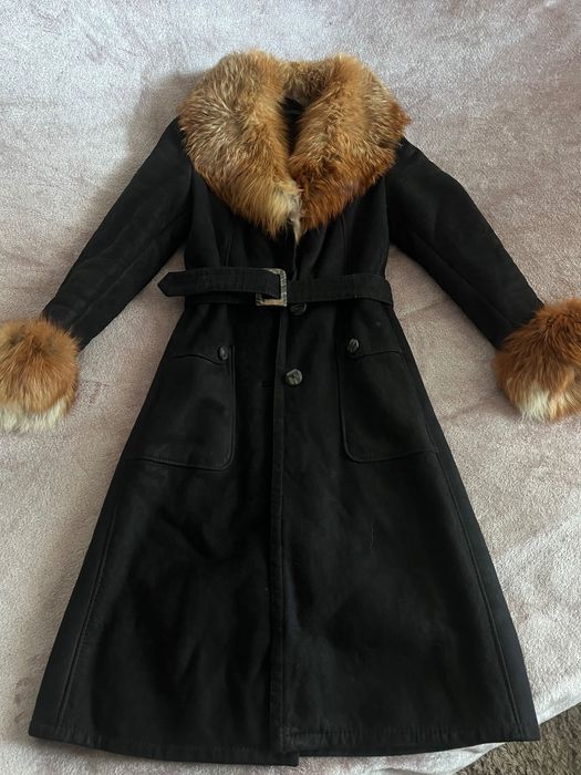 Palton cu blana naturala de vulpe