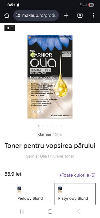 Toner garnier olia