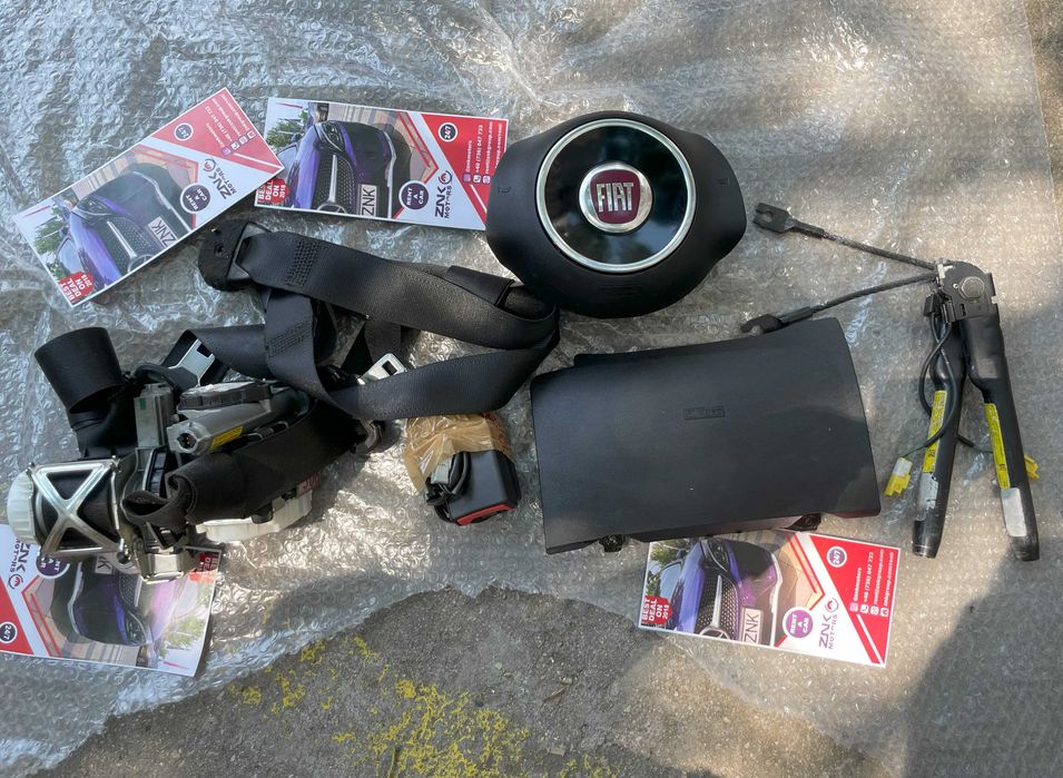 Fiat 500 kit airbag volan genunchi pasager - set centuri de siguranta