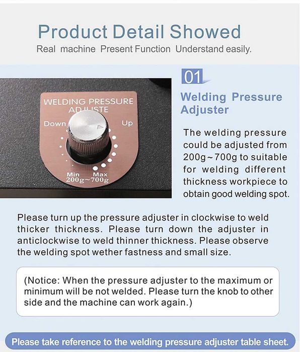 Aparat de sudură în puncte 1.5KW, pentru acumulatoare, Iluminare LED