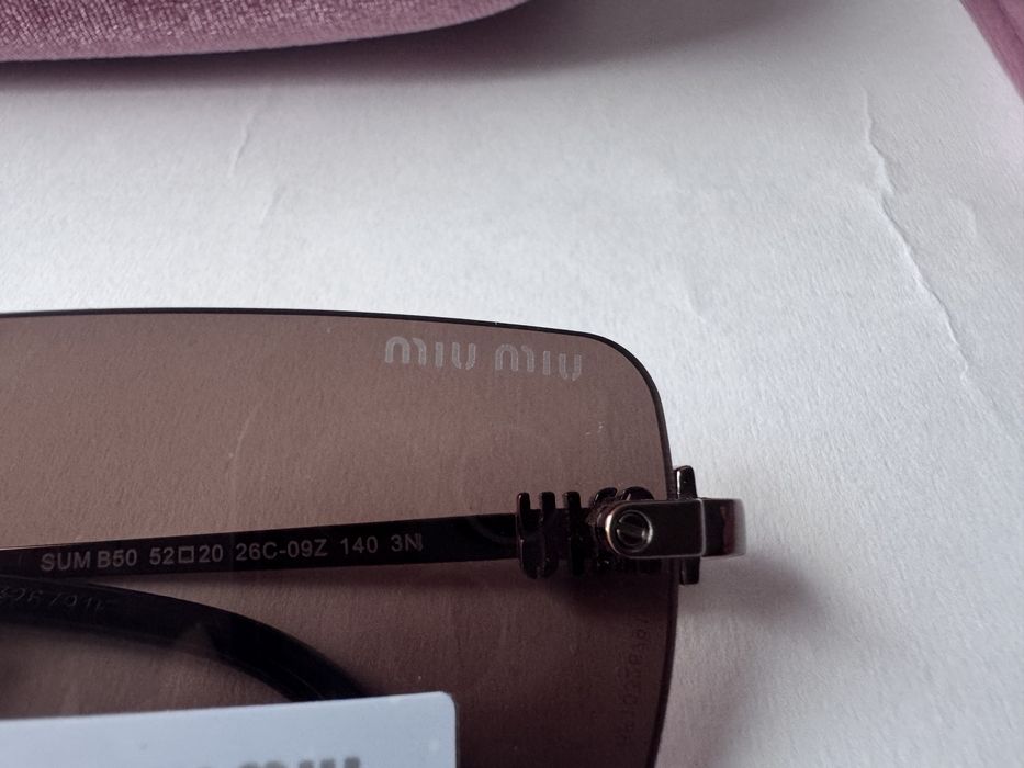 Ochelari de soare Miu Miu Rectangle-Rimless SUMB50 52-20 140, Noi