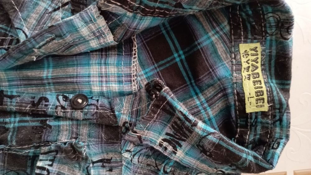 Джинсовый комбинезон с рубашкой