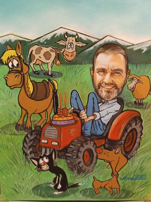 Ръчно рисувани карикатури по снимка