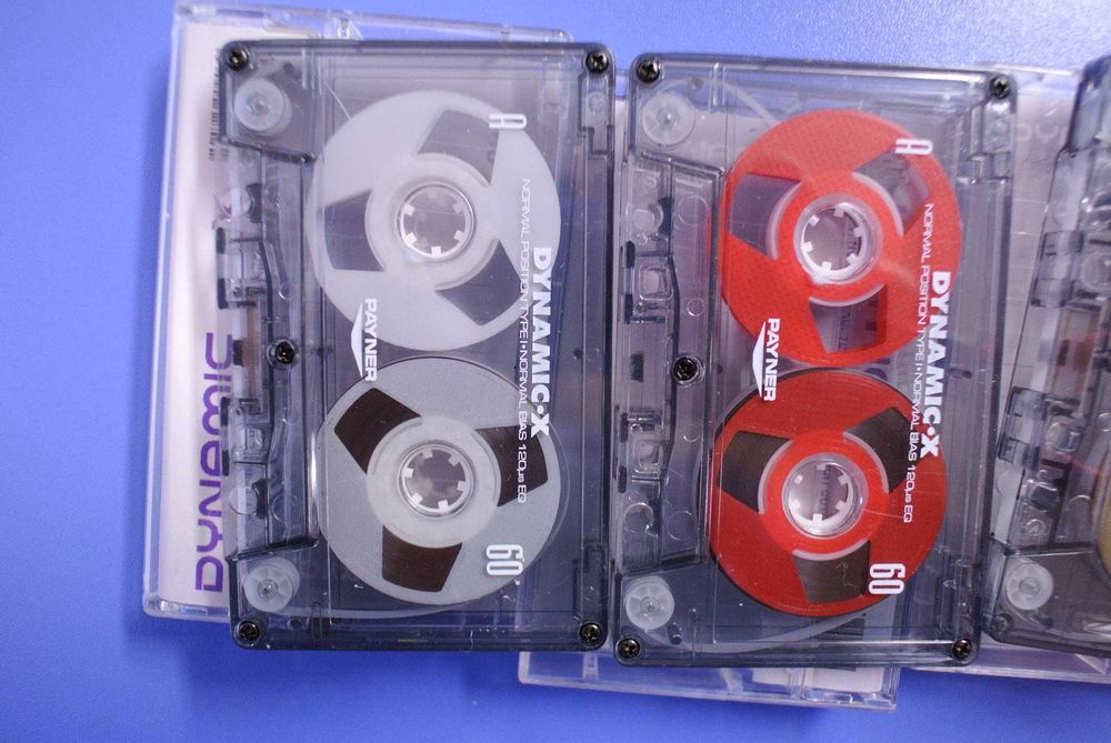 Аудио касети Reel to Reel ЧИСТО НОВИ Dynamic-x бяли, червени.