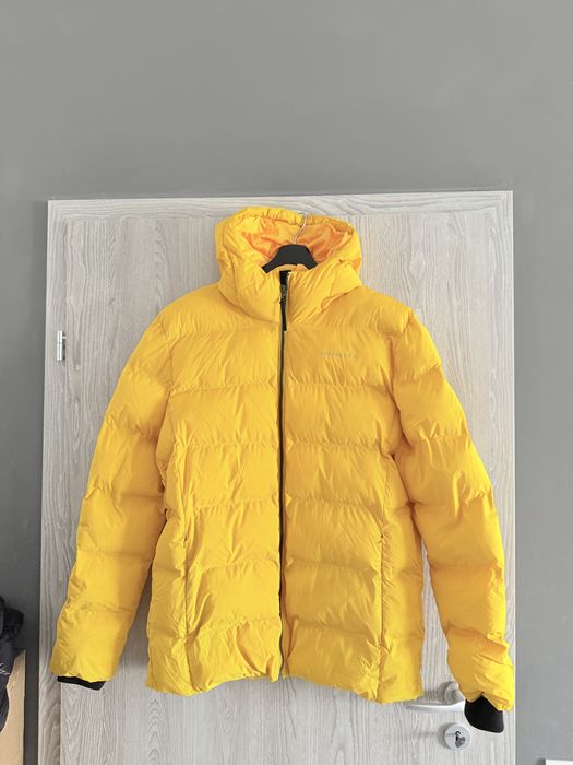 Superdry geaca barbateasca cu vatelina culoare galbena marimea M in stare foarte buna