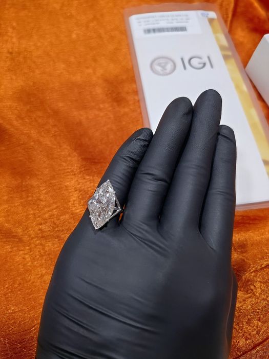 Inel de logodna cu diamant 9.69ct aur alb 14kt