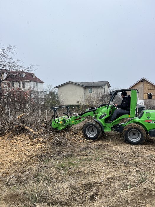 Почистване на парцели от растителност /дробилка и багер с мулчер/