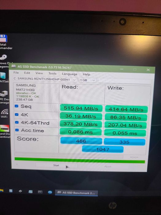 SSD Samsung 256GB M.2 SATA – 97% Health – 516 MB/s – Testat