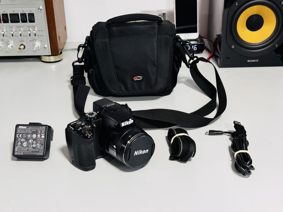 Aparat foto NIKON Coolpix P500 - ca nou - accesorizat + geantă