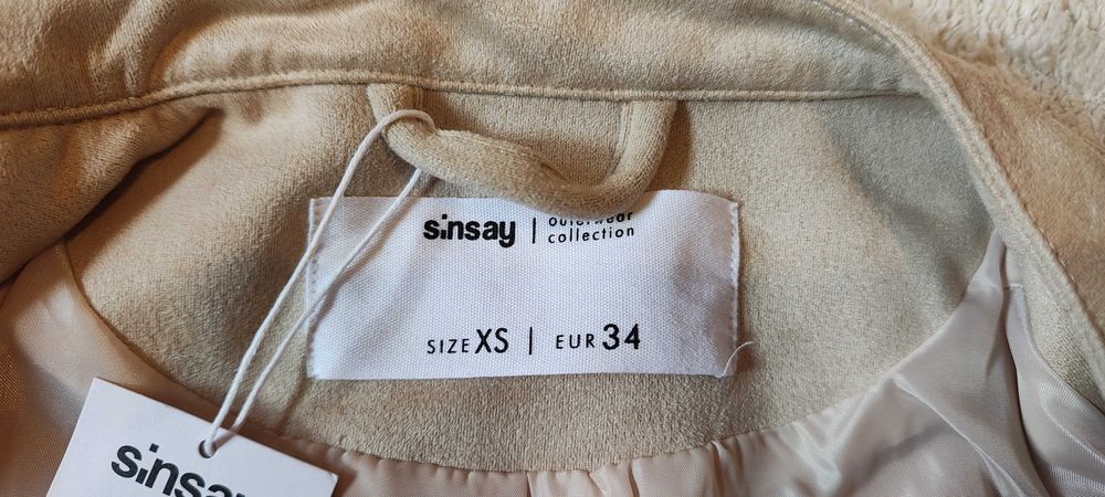 Jacheta imitatie piele intoarsa Sinsay, nou nouta