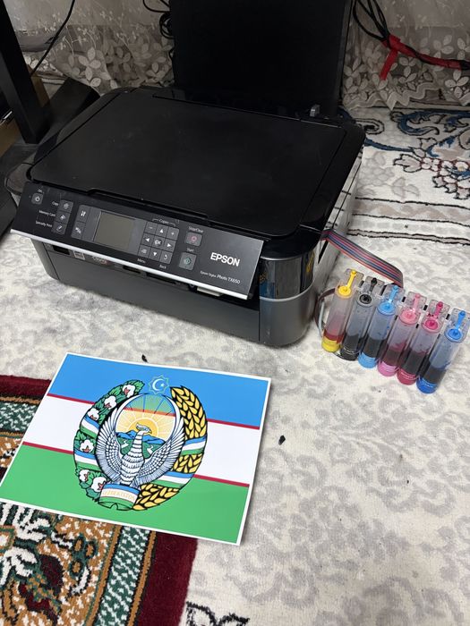 Epson tx650 6-ta rangli 3v1 printer holati ideal aybi yoq fotoprinter