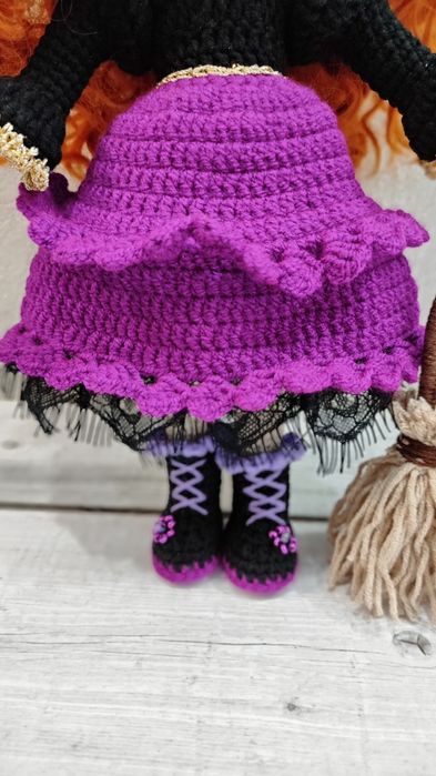 Кукла вязаная Ведьмочка