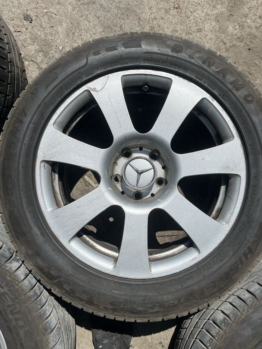 Джанти 5 броя с 4 нови гуми Mercedes 17 цола