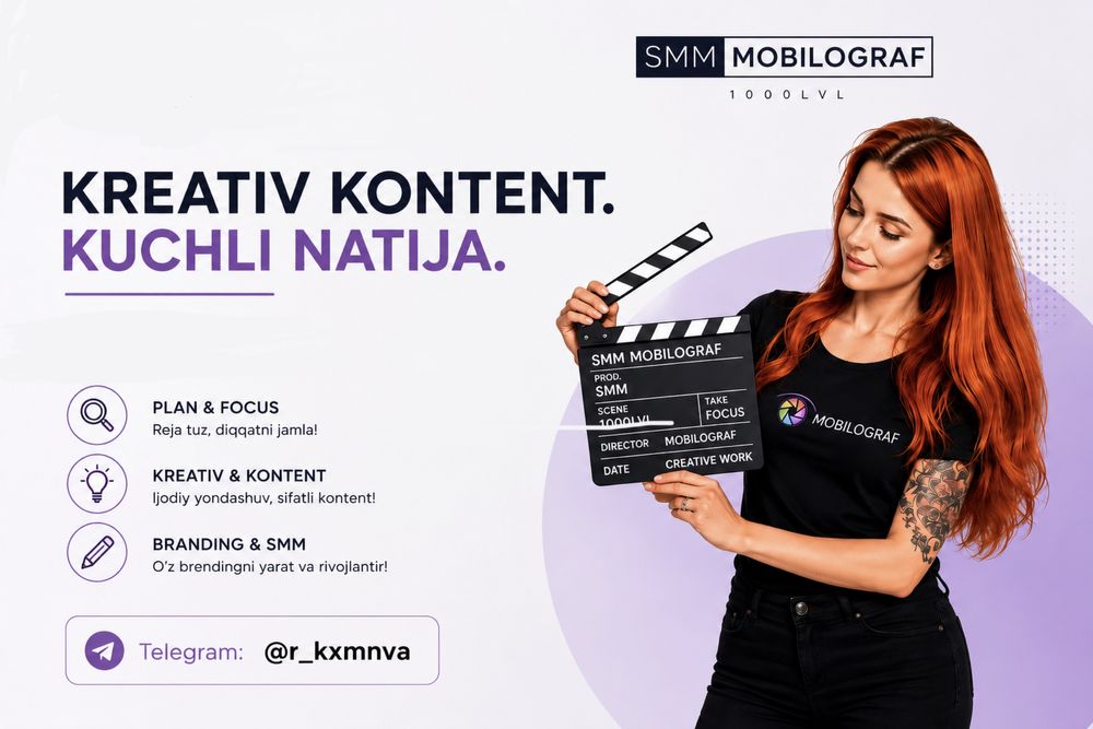 Qiz bola Smm target mobilograf
