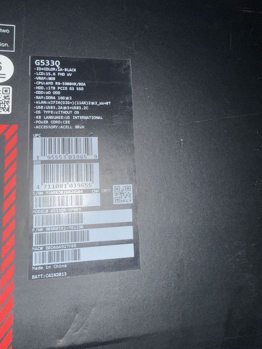 Asus ROG strix scar 15 G533QR-HF009 -Ryzen 9 5900HX/32GB RAM/RTX 3070