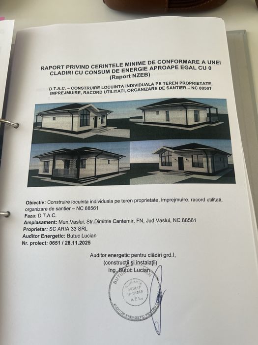 De vanzare teren + proiect + autorizatie de constructie