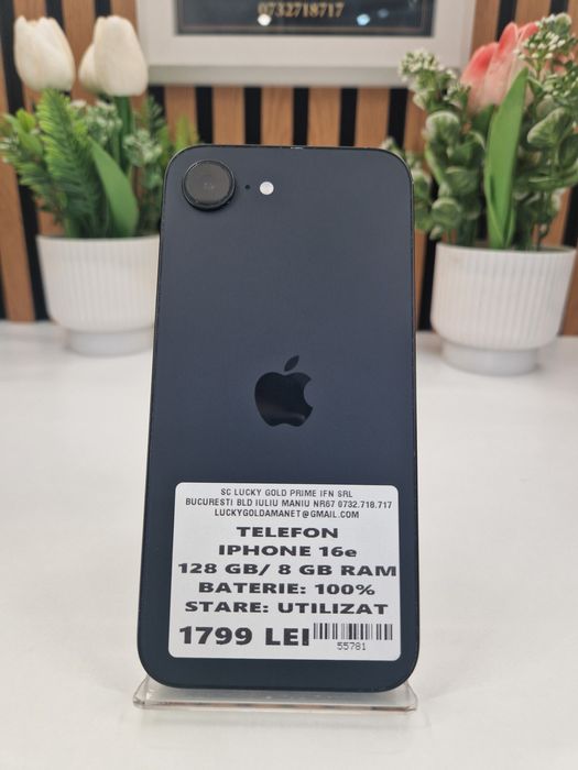 Iphone 16e 128GB / 8GB RAM 100% Baterie Garantie! #55781