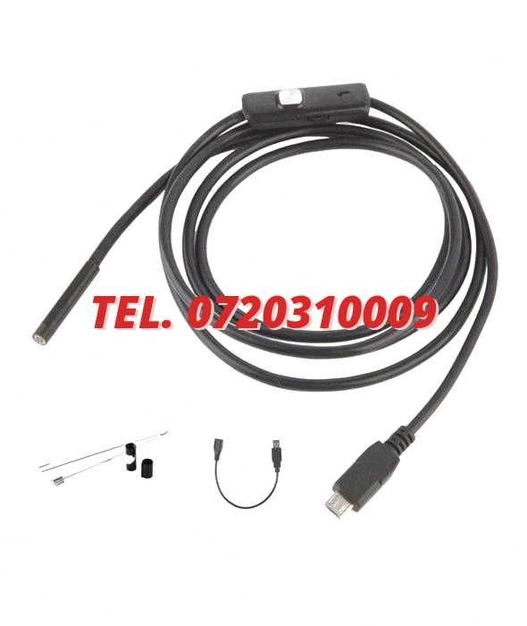 Camera Endoscop Inspectie Android - Usb , 6 Iluminare Iluminare Led Ir , Subacvatica , Hd720 Pentru Iluminare Si Montaj Pe Echipamente Compatibile