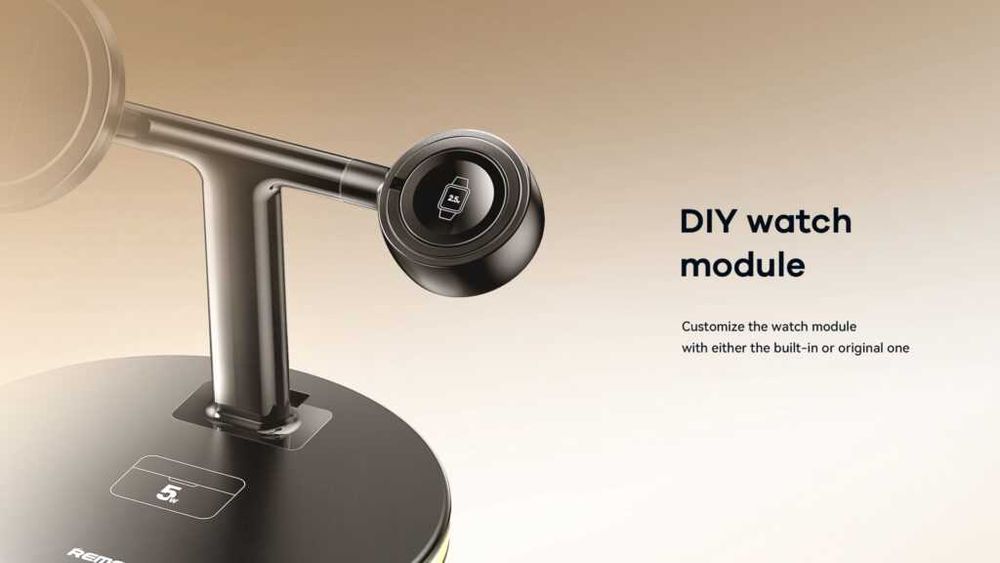 Remax RP-W86 4в1 Док-станция MagSafe 22W для iPhone 16 iWatch AirPods