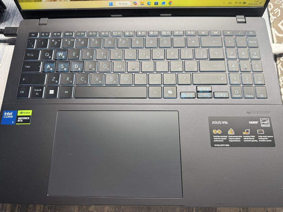 Ноутбук Asus V16,Inter core 5 210H, RTX 5050