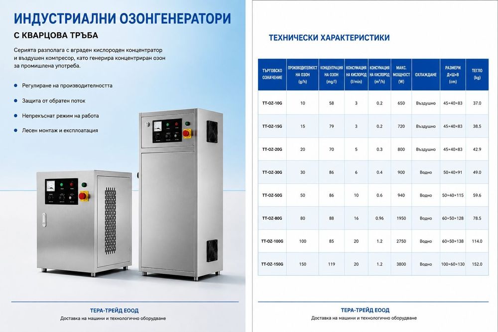Озон генератор за пречистване на вода