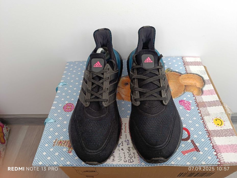 Adidas Ultraboost 21 Carbon Black Teal Reflective''оригинални 45 номер