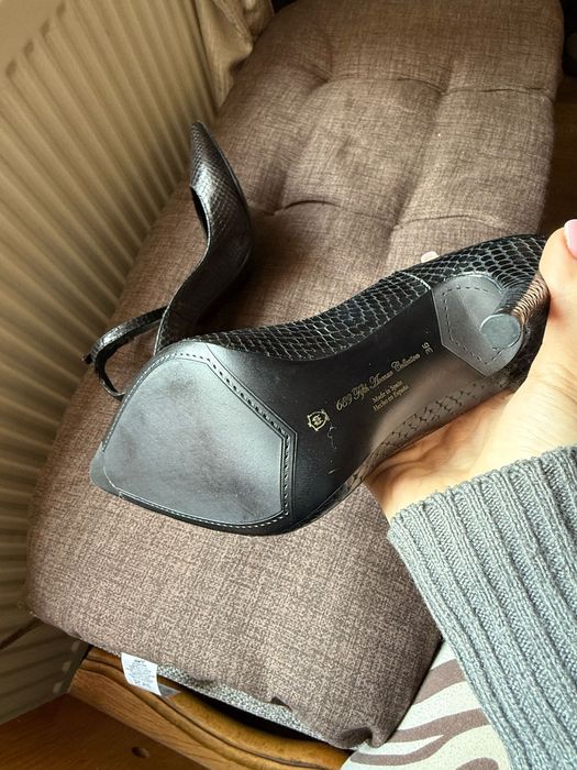 Pantofi toc Massimo Dutti piele