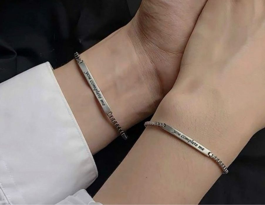 Парные браслеты, серебро 925 пр