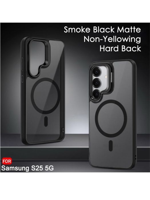 Samsung S24/S25/PLUS/ULTRA Husa Magsafe 360 Folie Camera Inclusa Neagr